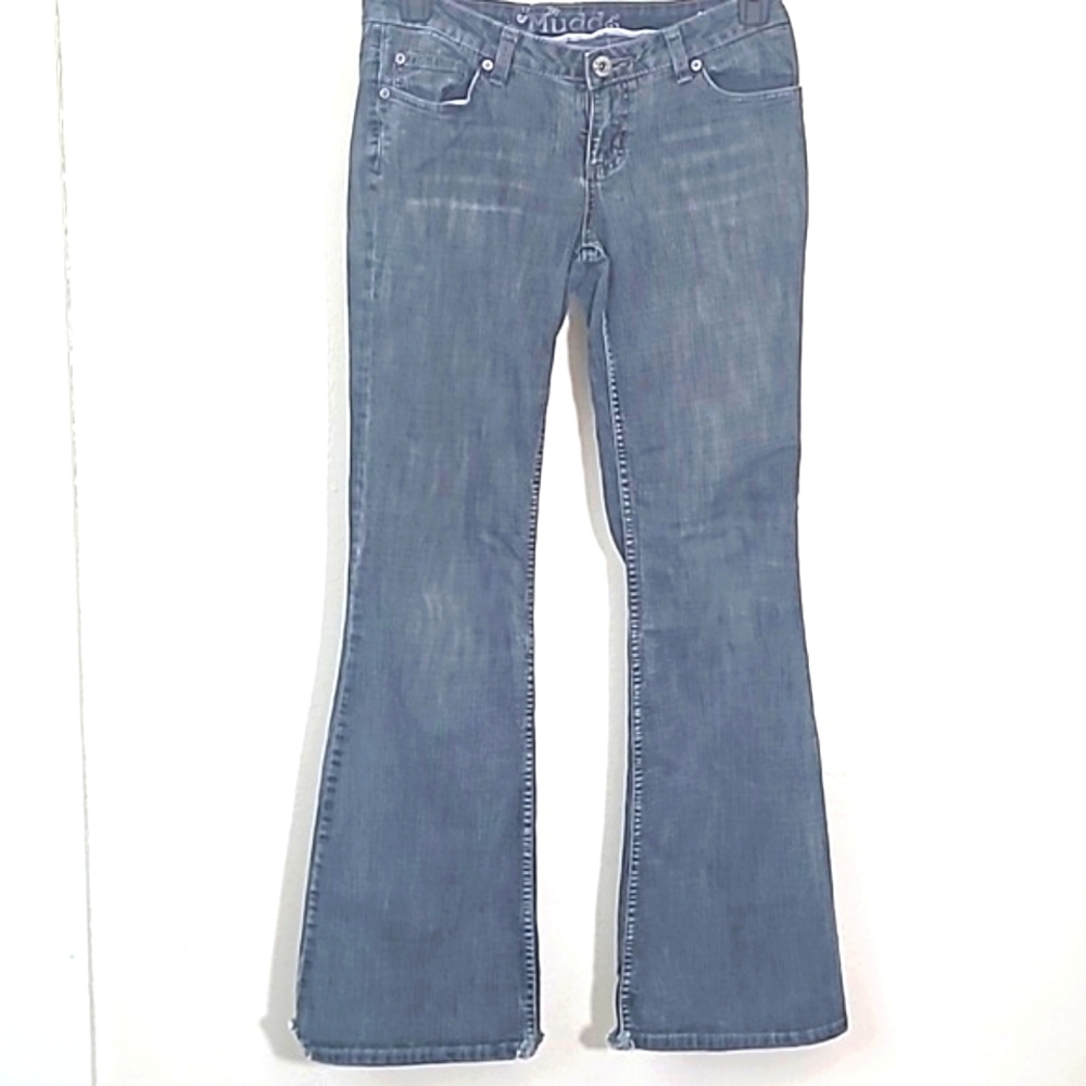 Vintage mudd jeans y2k low rise flare distressed faded black